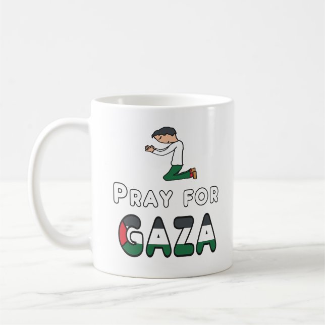 Pray for Gaza Kaffemugg (Vänster)