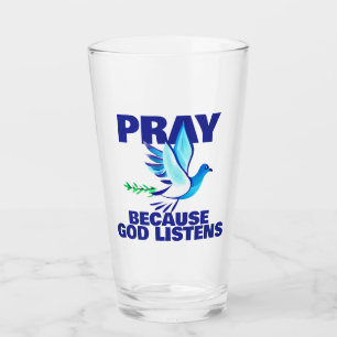 PRAY för Gud Listens Glaskopp