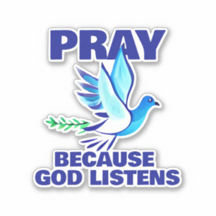 PRAY för Gud Listens Klistermärken