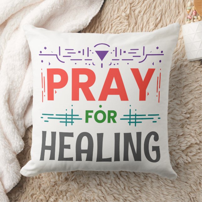 Pray for: inspirerande lagning kudde (Filt)