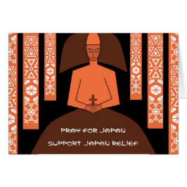 PRAY FOR JAPAN SUPPORT JAPAN RELIEF HÄLSNINGSKORT