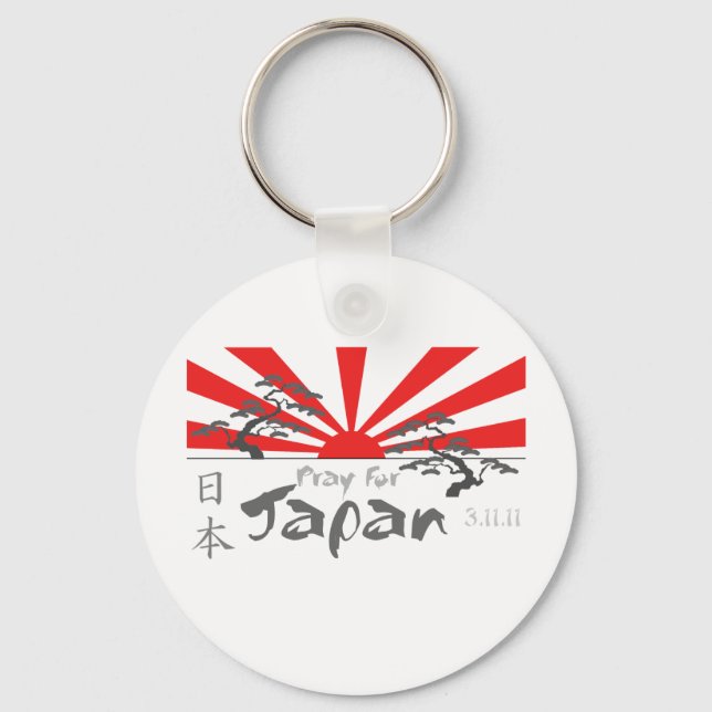 Pray for Japan with the Stigning Sol Nyckelring (Framsida)