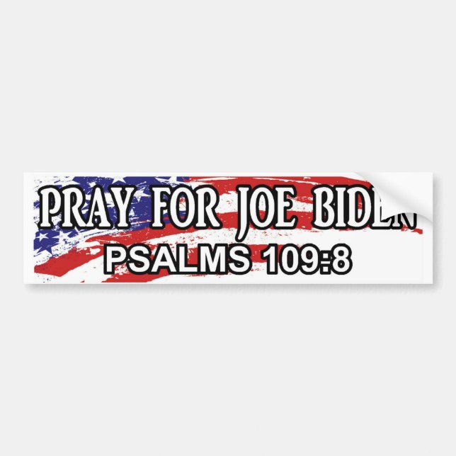 Pray for Joe Biden Psalms 109:8 Bildekal (Framsidan)