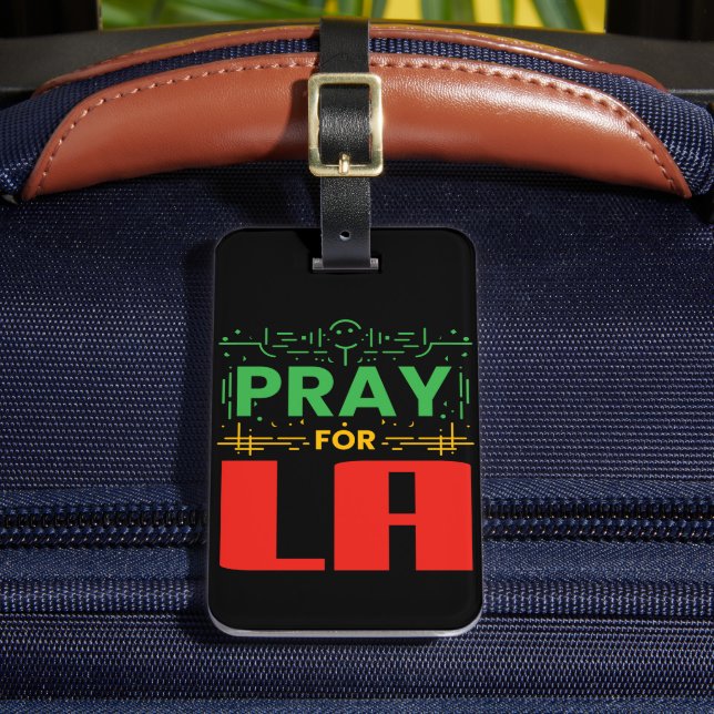 Pray for LA Bagagebricka (Framsida Insitu 2)