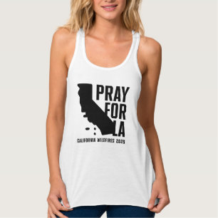 Pray for LA California 2025 wildfire Women Linne Med Racerback