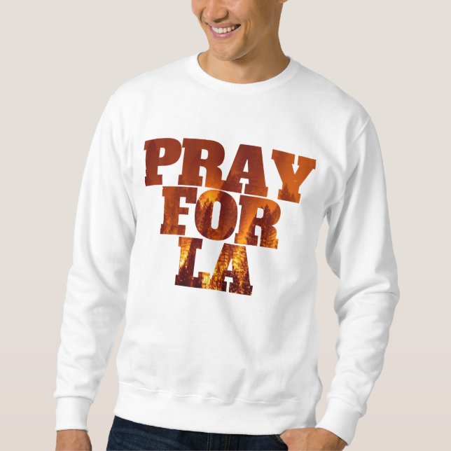 Pray for LA Lång Ärmad Tröja (Framsida)