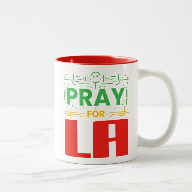 Pray for LA Två-Tonad Mugg (Höger)
