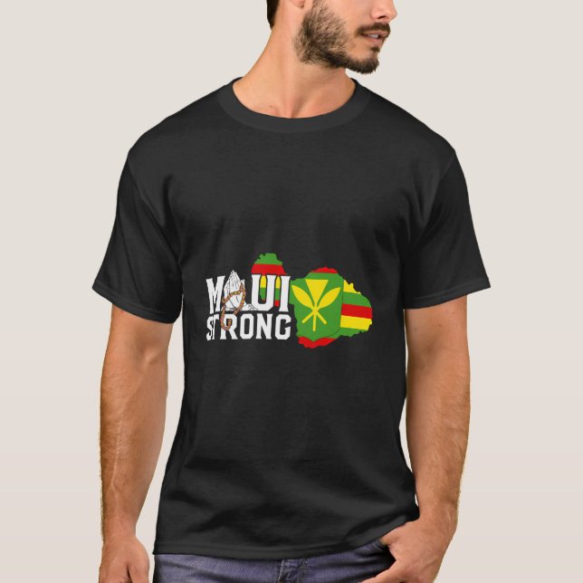 Pray for Maui Hawaii Strong Maui Wildfire Support T Shirt (Framsida)