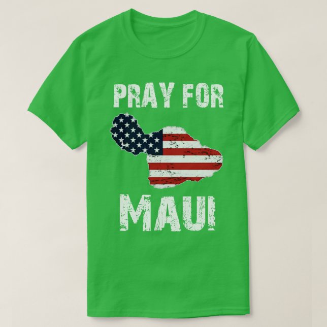 Pray for Maui Hawaii Wildblomsupport America Fl T Shirt (Design framsida)