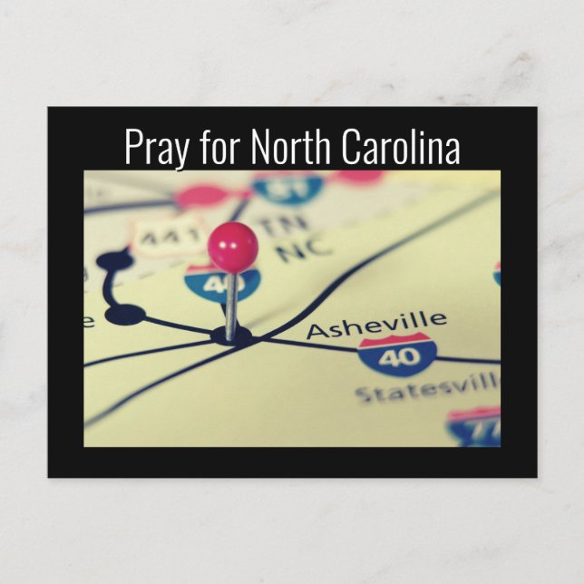 Pray for N.C. Asheville Helene Disaster Vykort (Framsida)