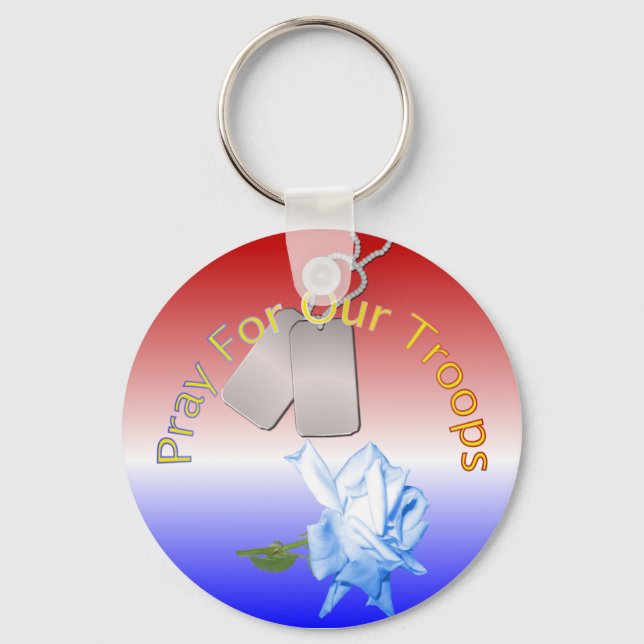Pray for our Troops Keychain Nyckelring (Framsida)