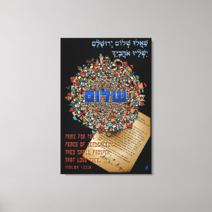 Pray for peace for Jerusalem Canvastryck