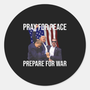 Pray for Peace, förbered för Krig Pro-trump Runt Klistermärke