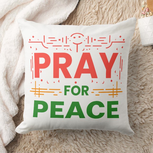 Pray for Peace Kudde (Filt)