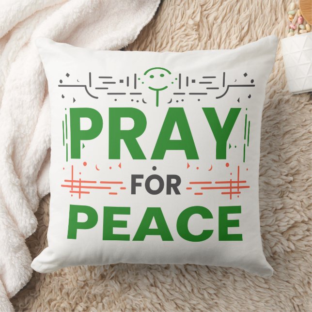 Pray for Peace Kudde (Filt)