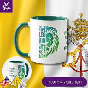 Pray for POPE LEO XIV Fet Lejon kristen katolik Mugg