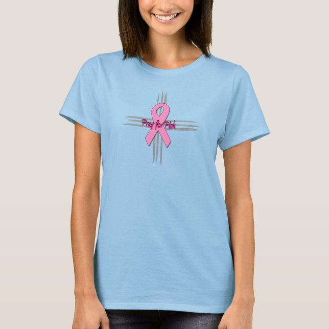 Pray for rosa kor 2 t-shirt (Framsida)