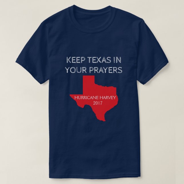 Pray for Texas - Hurricane Harvey Tee Shirt (Design framsida)