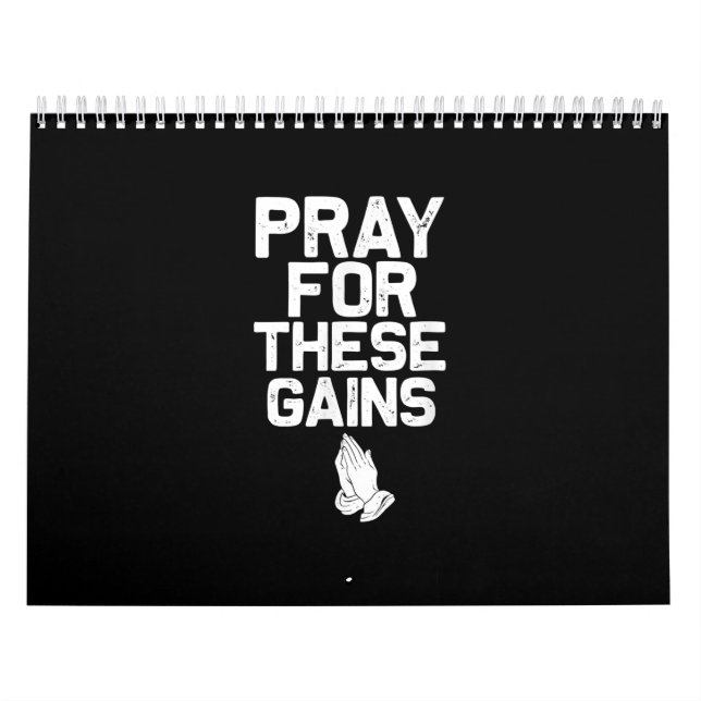 Pray for the Gains Fitness Gym Motivational Kalender (Omslag)