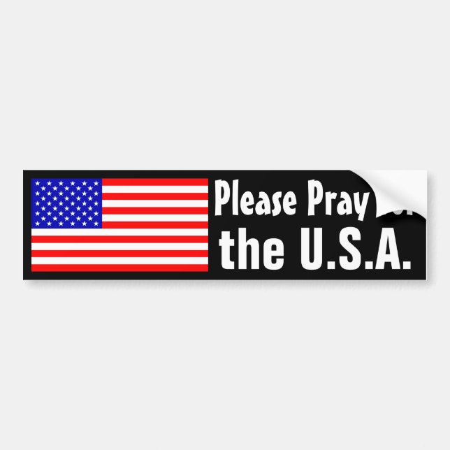 Pray for the USA Bildekal (Framsidan)