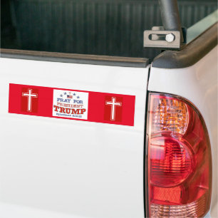 PRAY FOR TRUMP Bumper-etikett Bildekal
