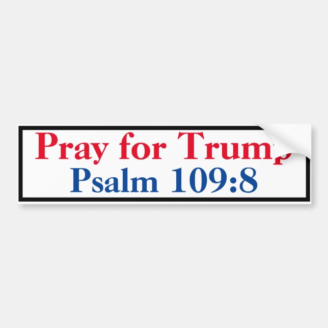 Pray for Trump Psalm 109:8 Bildekal (Framsidan)