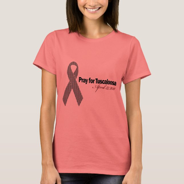 Pray for Tuscalosa Alabama (Houndstooth) T-shirt (Framsida)