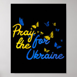 Pray for Ukraina Butterfly Ukraina stand with Ukra Poster