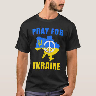 Pray for Ukraina Flagga Free Ukraina - jag stöder T Shirt