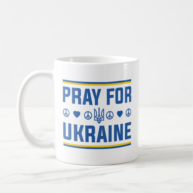 Pray for Ukraina Kaffemugg (Vänster)