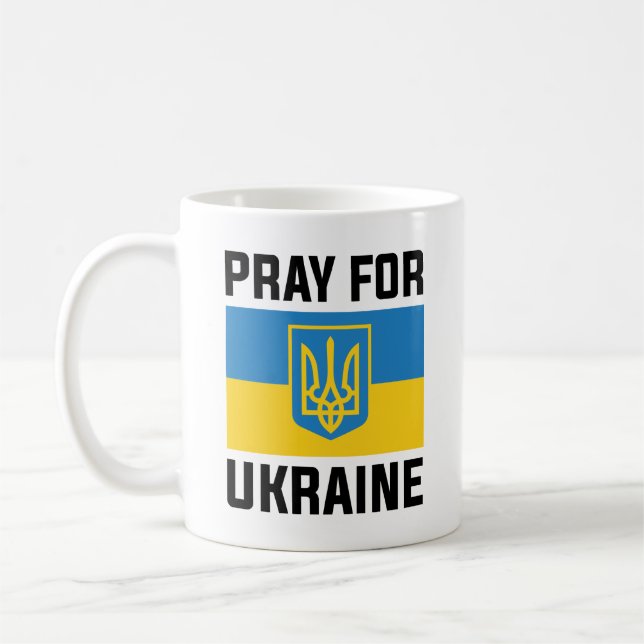 Pray for Ukraina Kaffemugg (Vänster)