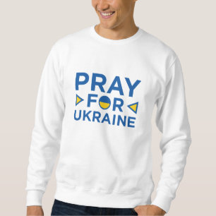 Pray for Ukraina Lång Ärmad Tröja