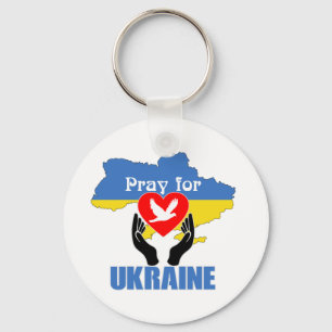 Pray for Ukraina - Peace & Kärlek Nyckelring