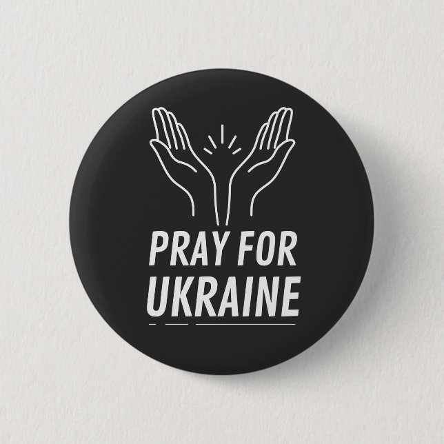Pray for Ukraina - Support Ukrainas invånare Knapp (Framsida)