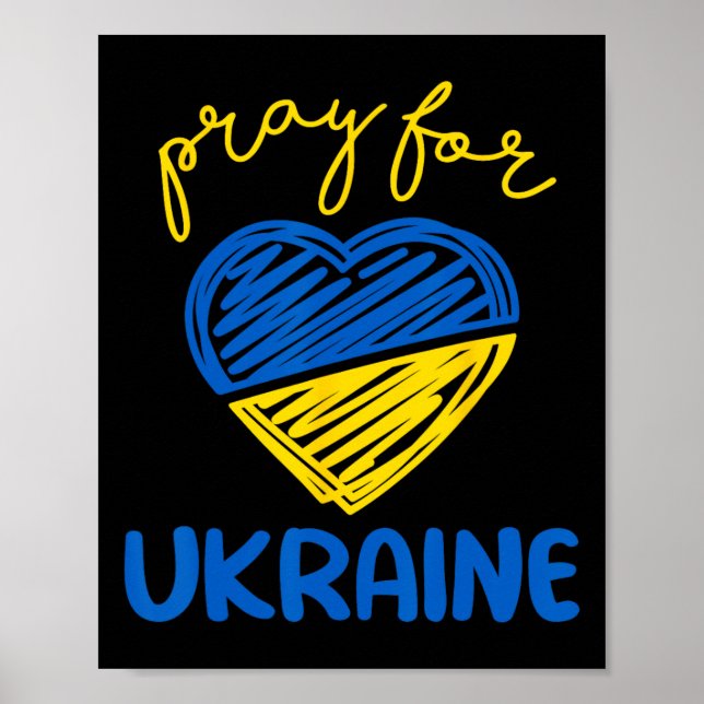 Pray For Ukraine - I Stand With Ukraine - Support  Poster (Framsidan)