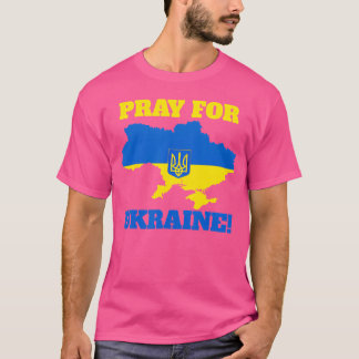 Pray For Ukraine Support Ukraine Map Patriotic gif T Shirt