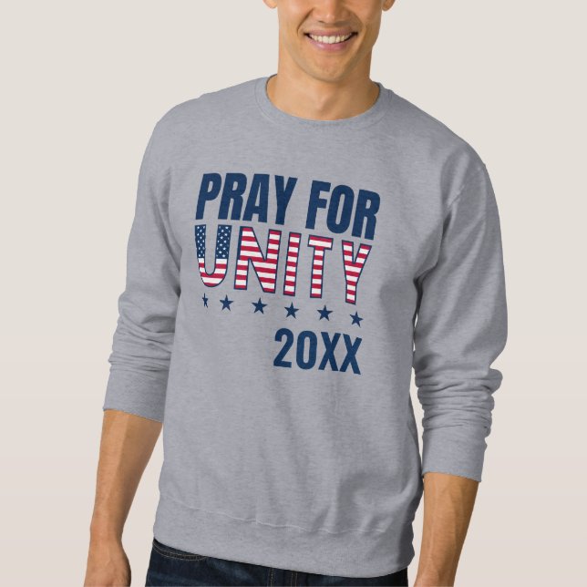 PRAY FOR UNITY Christian Prayer Lång Ärmad Tröja (Framsida)