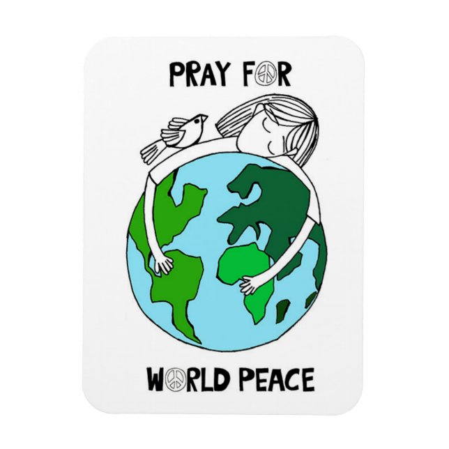 Pray for World Peace Magnet (Vertikal)