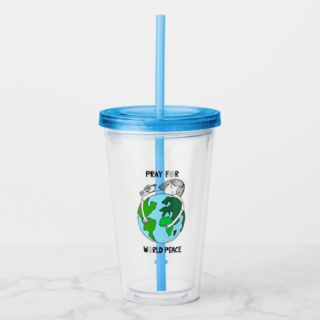 Pray for World Peace Take Away Mugg (Framsida)