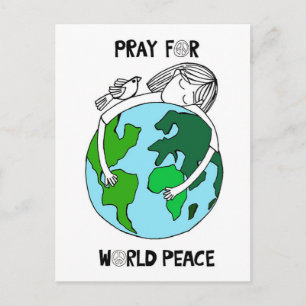 Pray for World Peace Vykort