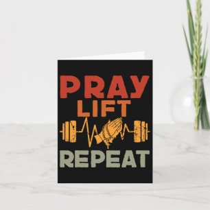 Pray Hiss Upprepa Jesus Christian Workout God Fitn Kort