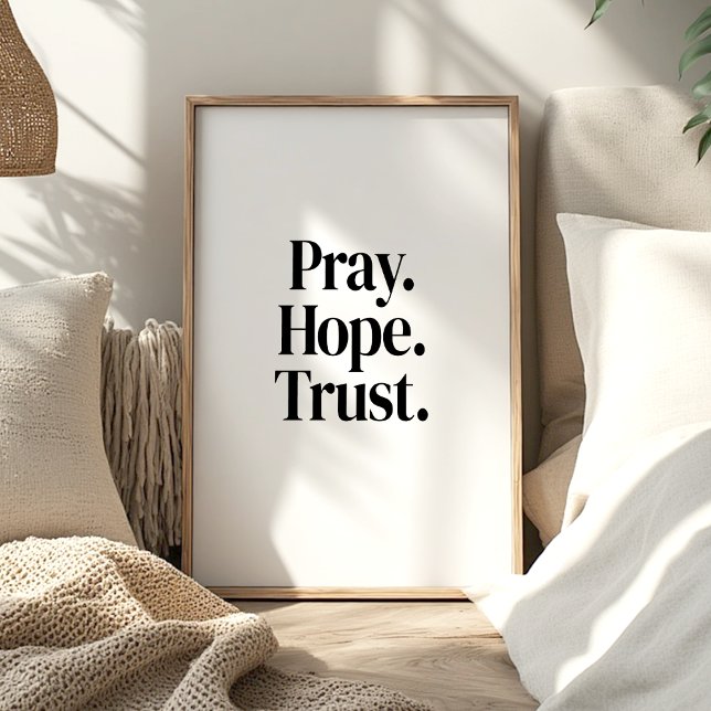 Pray Hope Trust – Islamic Minimalist Poster (Skapare uppladdad)