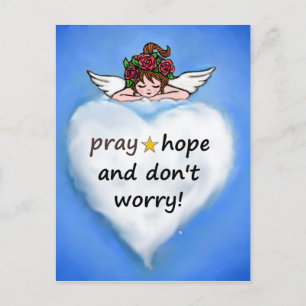 Pray, hopp och oroa dig inte! vykort