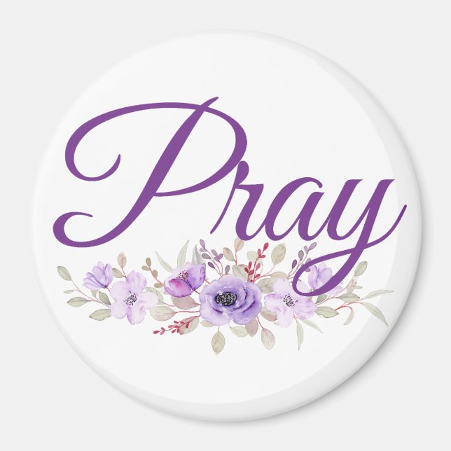 Pray inspirational Quolower Magnet (Framsidan)