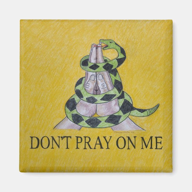 Pray inte på mig magnet (Framsidan)