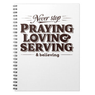 Pray Kärlek  Shirt - Upliving Christian Faith Anteckningsbok