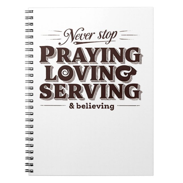 Pray Kärlek  Shirt - Upliving Christian Faith Anteckningsbok (Framsidan)