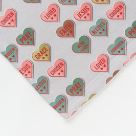 Pray, Love, Jesus One-Sided Blanket Fleecefilt
