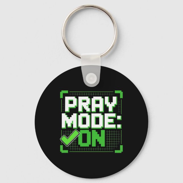 Pray Mode On Christian Gamer Graphic  Nyckelring (Framsida)