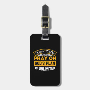Pray On and Trust God's Unlimited Plan Faith-based Bagagebricka